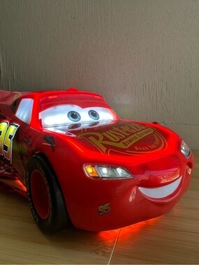 Disney Parks Cars 20th Anniversary Lightning McQueen Popcorn Bucket Light Up New